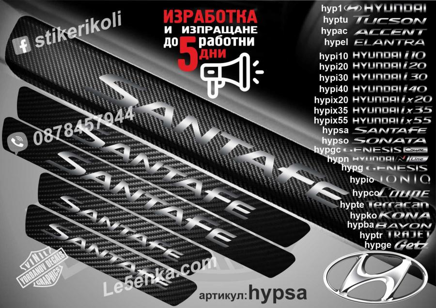 Hyundai Santafe прагове от карбон