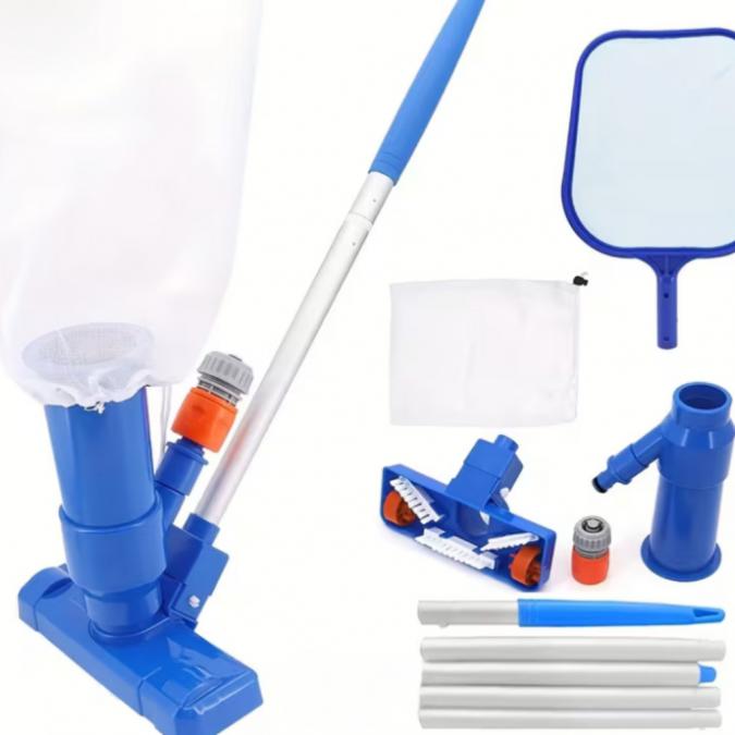 Комплект за почистване на басейн с прахосмукачка  Телескопичен прът и