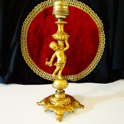 Бронзов свещник Ангел, гълъб, 25 см., 670 гр.