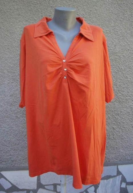 5XL Мека оранжева блуза Yessica