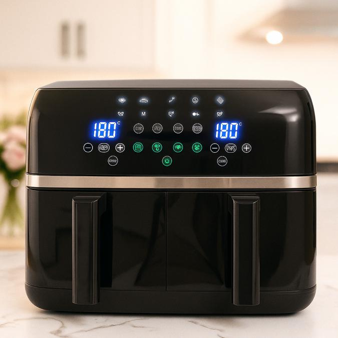 Двоен Air fryer - отделни LED дисплеи за всяка зона