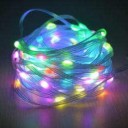 Коледни LED лампички с многоцветни, топъл и студен бял цвят