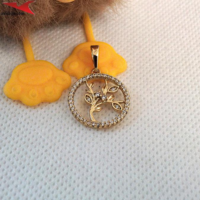 Висулка с 14К златно покритие и с цирконий