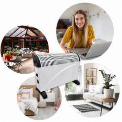 Електрически конвектор 2000 W с термостат  Енергийно ефективен и тих