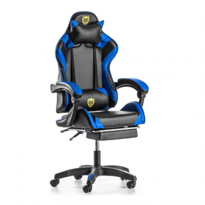 Геймърски стол с поставка за крака - подходящ за деца и тинейджъри- че