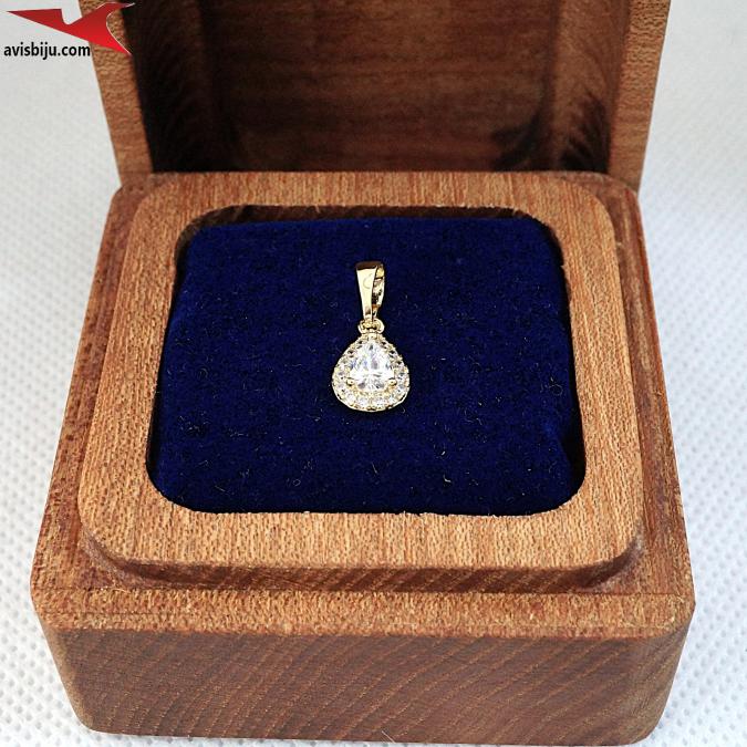 Висулка с 14К златно покритие и с цирконий