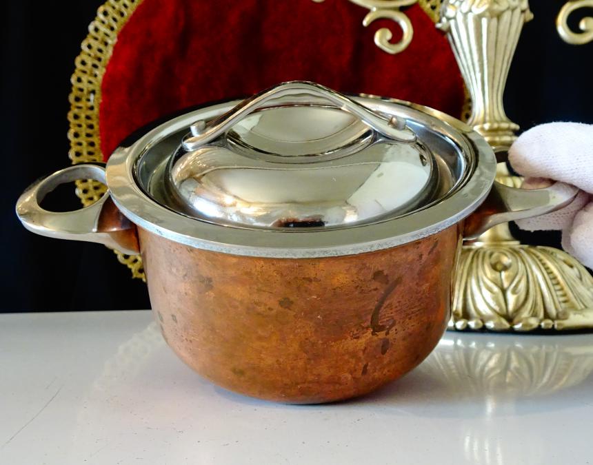 Шведска медна тенджера Patina, етикет.