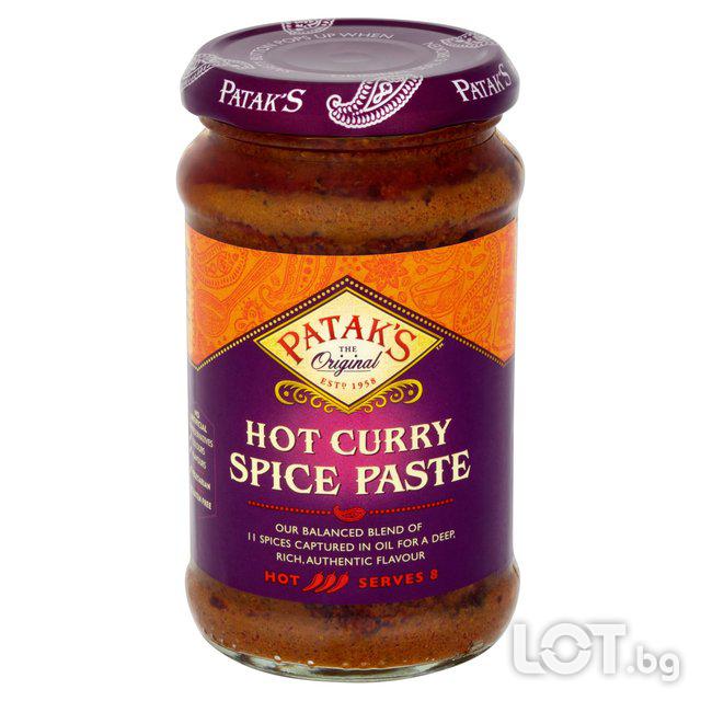 Pataks Extra Hot Curry Paste Патакс Люта Къри Паста 283гр