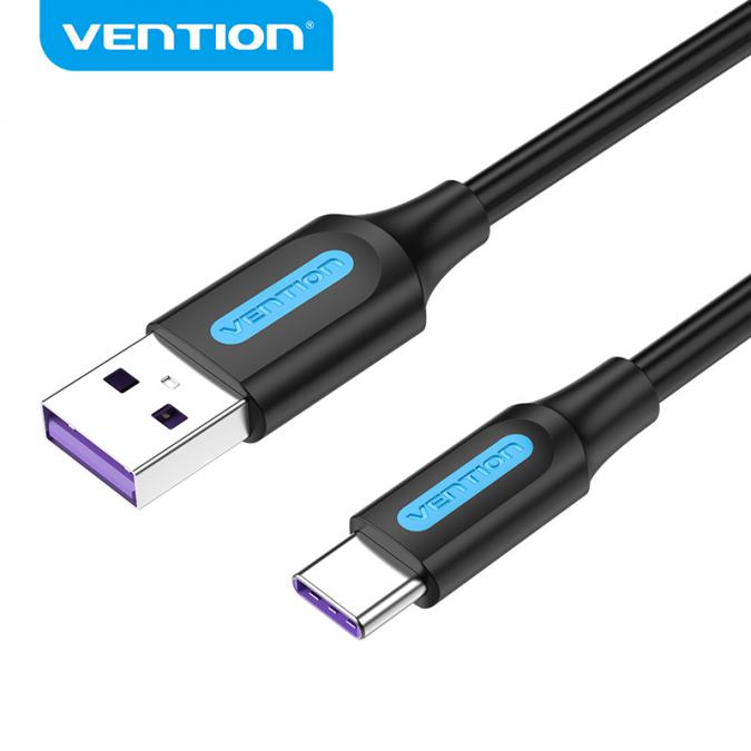 Vention Кабел USB 3.1 Type-c  USB 2.0 AM - 0.5m, 5A Fast Charge-corbd