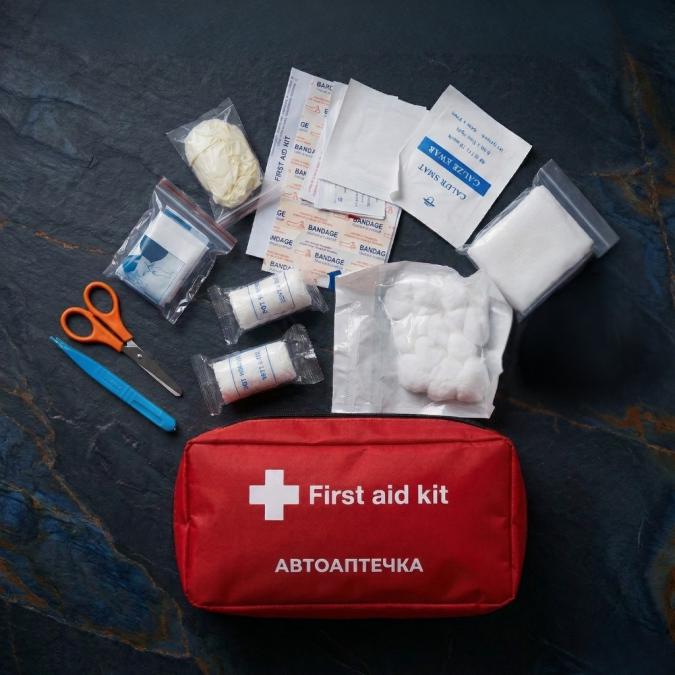 Компактна автоаптечка за спешни случаи  Пълен комплект за оказване на