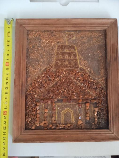 Картина с балтийски кехлибар Замок на литовски властител Гидеминас