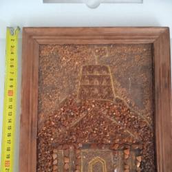 Картина с балтийски кехлибар Замок на литовски властител Гидеминас