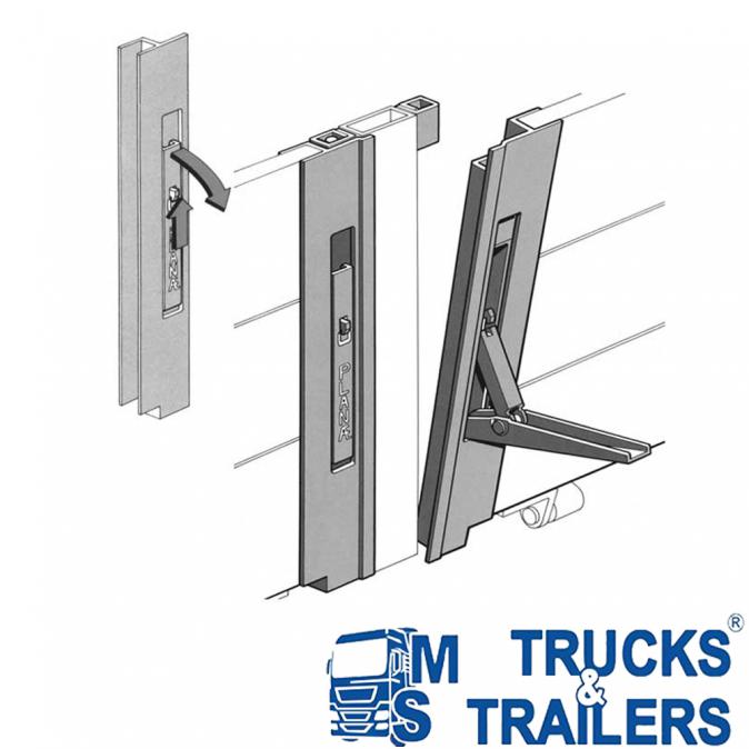 Алуминиева колонка с поцинкована дръжка и ключалка Planae - лява дясна