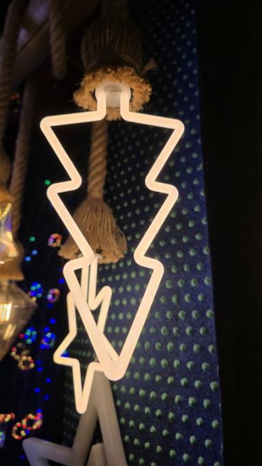 Коледна декоративна LED крушка  топла светлина, две форми Звезда или