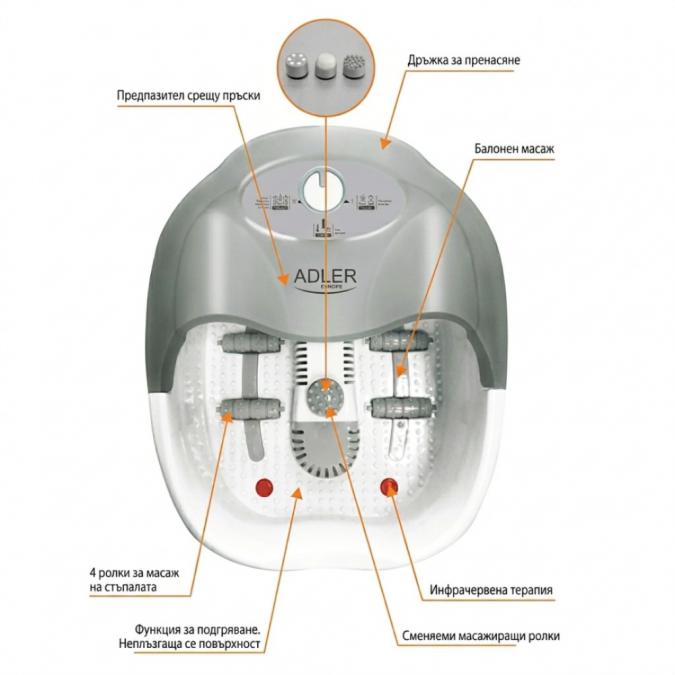 Многофункционален СПА масажор за крака 4в1  балонен, вибрационен и то