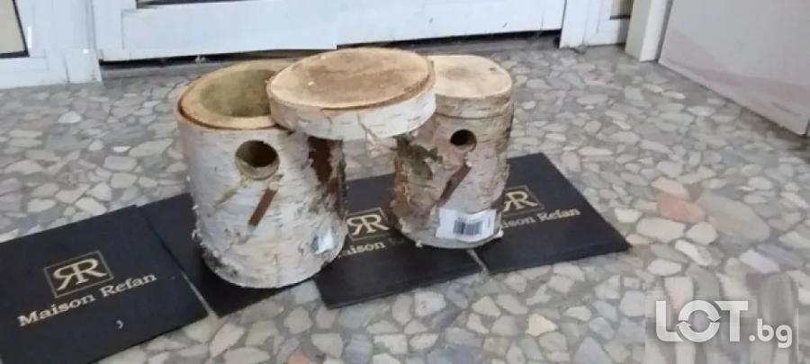 Гнездо за малки птички от естествено дърво птици