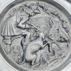 Калаена чиния пано с лов на Глиган през 1700 г.