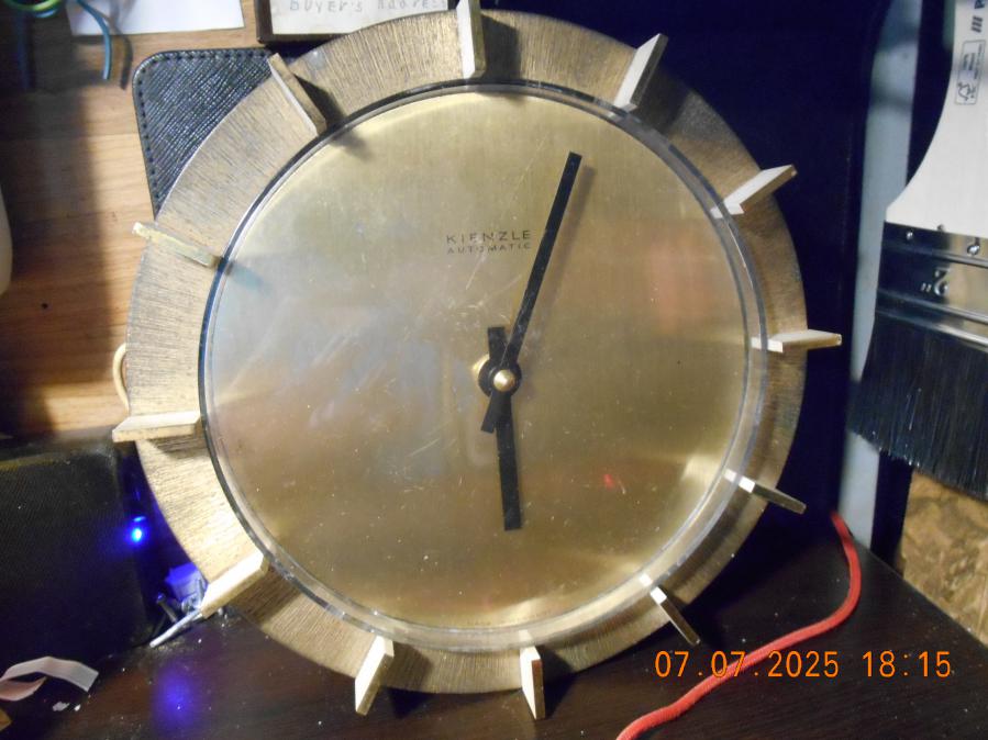 Kienzle Hollywood Regency Mid Century Germany clock 1960s