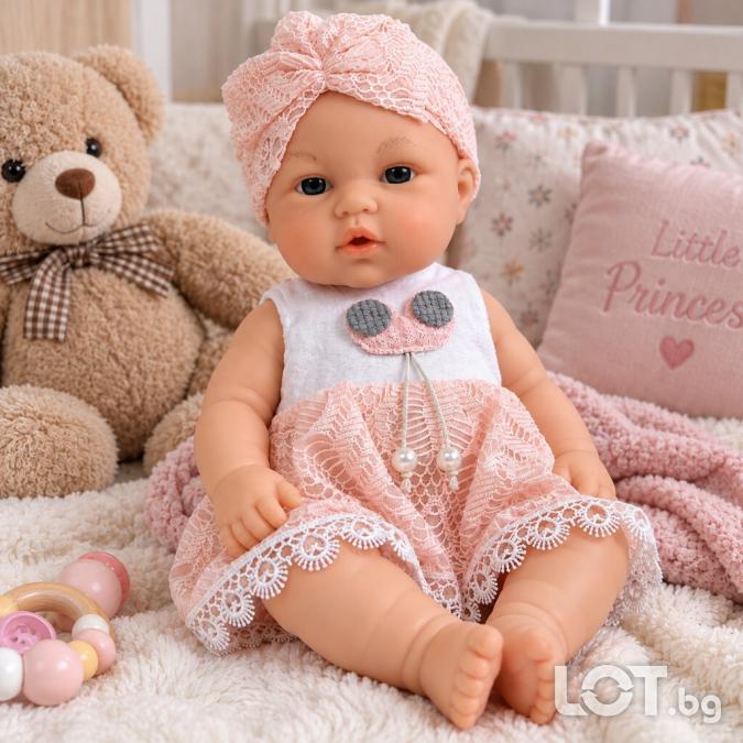 Говореща кукла бебе Baby Babble с реалистичен дизайн, розова дантелена