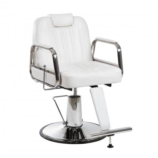 Фризьорски бръснарски стол Tonsur - бял