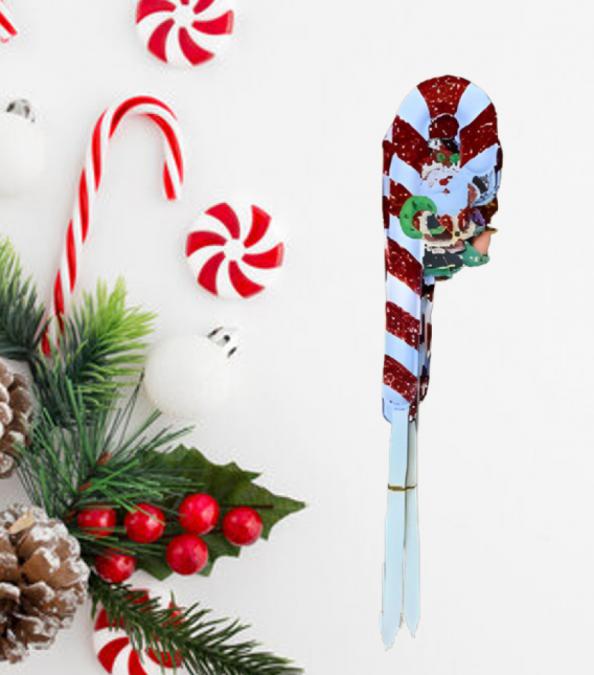 Празнична магия с Коледна украса на пръчка - Захарно бастунче с вълшеб