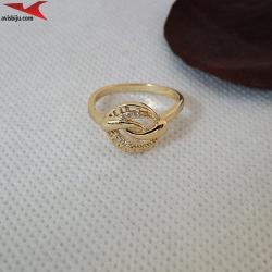 Пръстен с 14К златно покритие и с цирконий