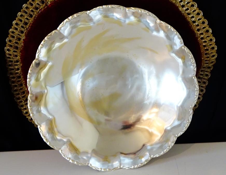 Посребрена бронзова фруктиера, съд за сервиране 26 см.