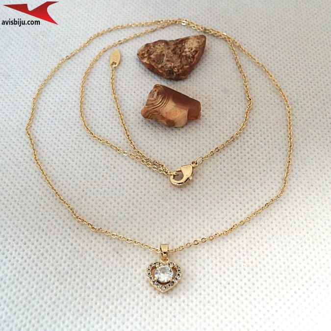 Коплект с 14К златно покритие и с цирконий