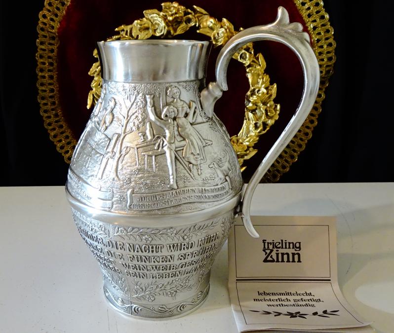 Калаена кана за вино, релефни картини, сертификат.