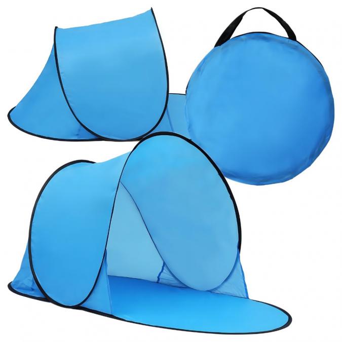 Автоматична плажна палатка с параван, UV защита 30, 150x150x90 см