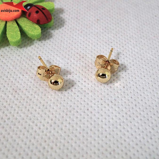 Обеци с 14К златно покритие