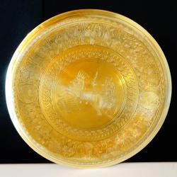 Старинна чиния, пано от месинг Египет.