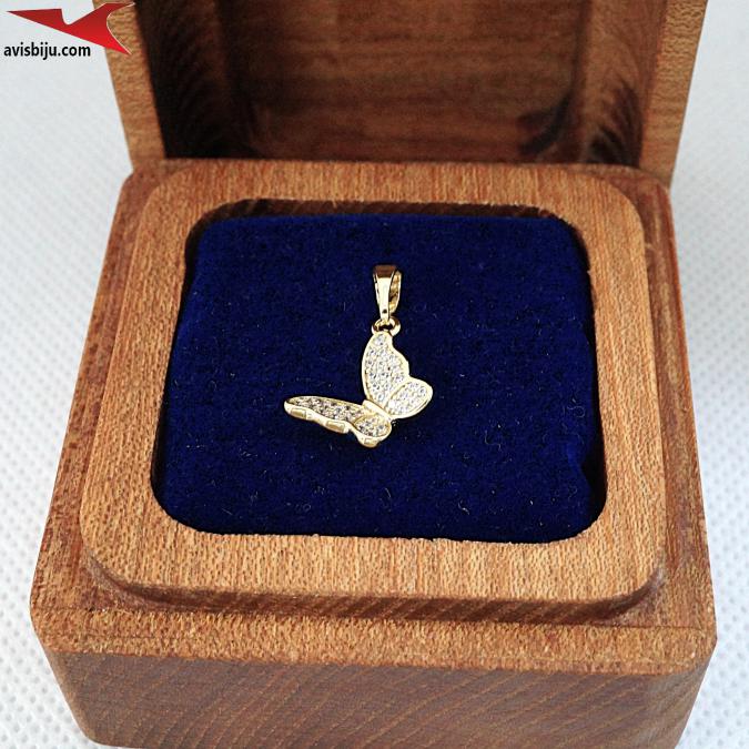 Висулка с 14К златно покритие и с цирконий