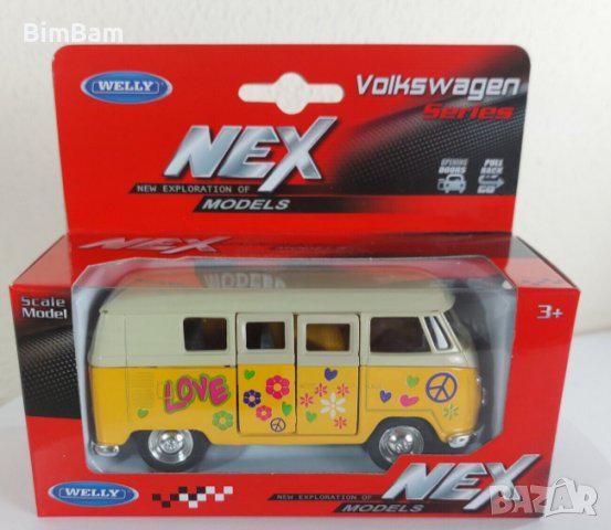 Колекционерски метален бус Volkswagen 1963 VW Bus Welly NEX