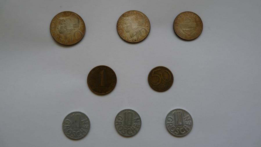 Лот от австрийски монети - 8 броя от 1960 до 1973г.