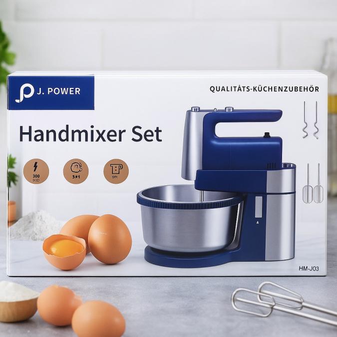 Комплект ръчен миксер с купа J. Power Hm-j03