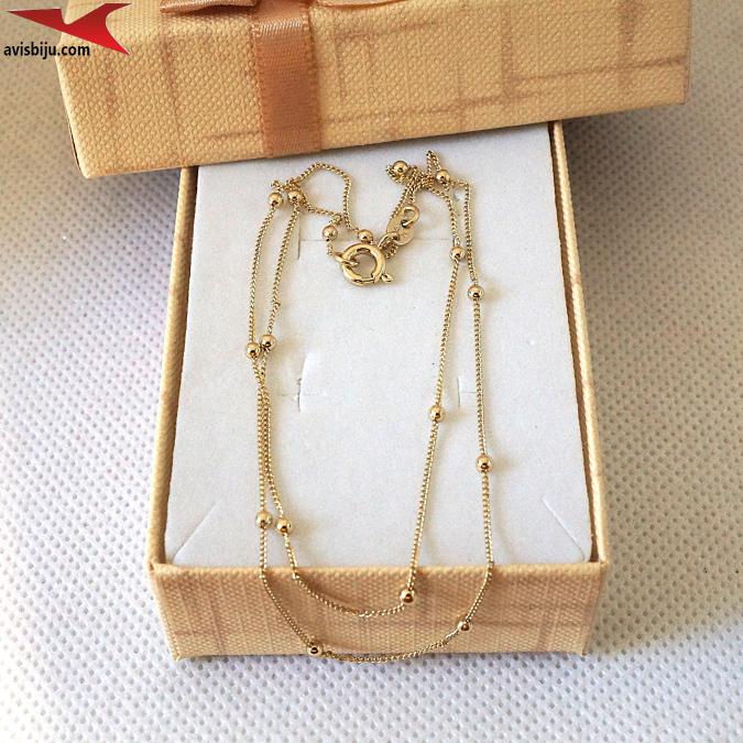 Синджир с 14К златно покритие