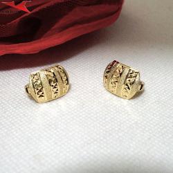 Обеци с 14К златно покритие