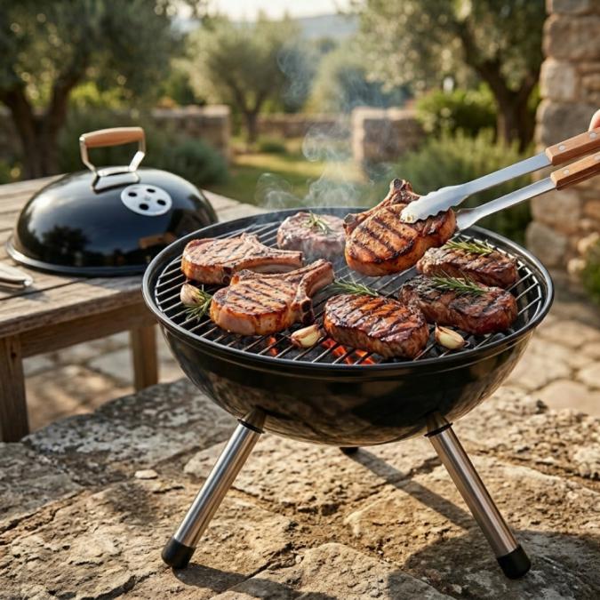 Туристическо барбекю на въглища с кълбовидна форма 37.5 x 45.5 см  ко