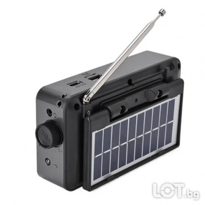 Соларно портативно радио JOC H6108rec-s с Bluetooth, FM радио и MP3 пл