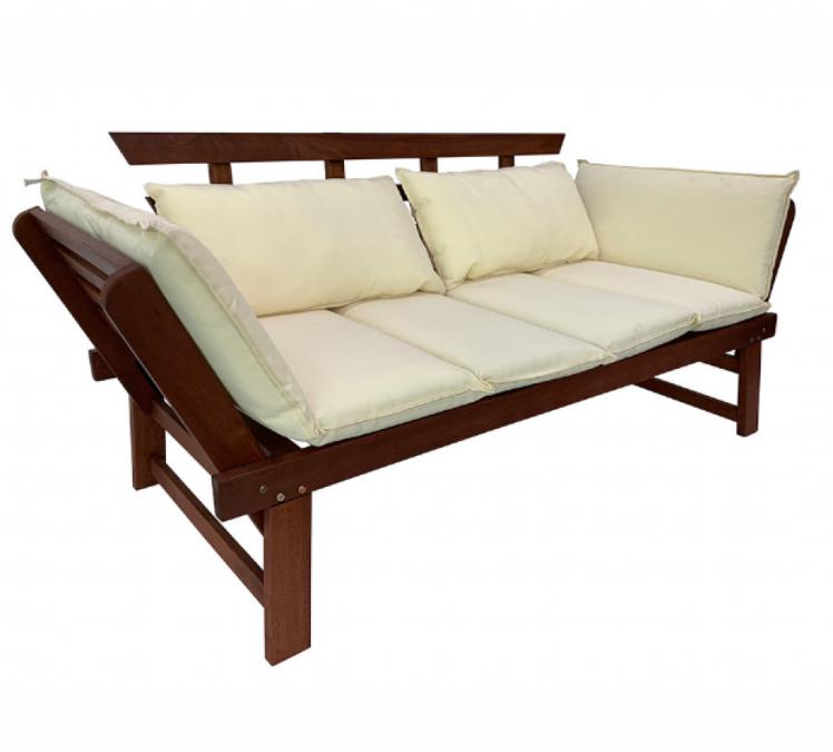 Диван Muhler Meranti с матрак и възглавница Beige