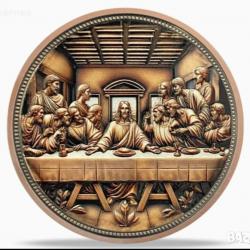 Тайната вечеря 1oz copper bar 999 медно кръгло кюлче, 1oz медна
