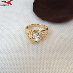 Пръстен с 14К златно покритие и с цирконий