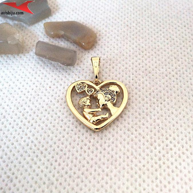 Висулка с 14К златно покритие и с цирконий