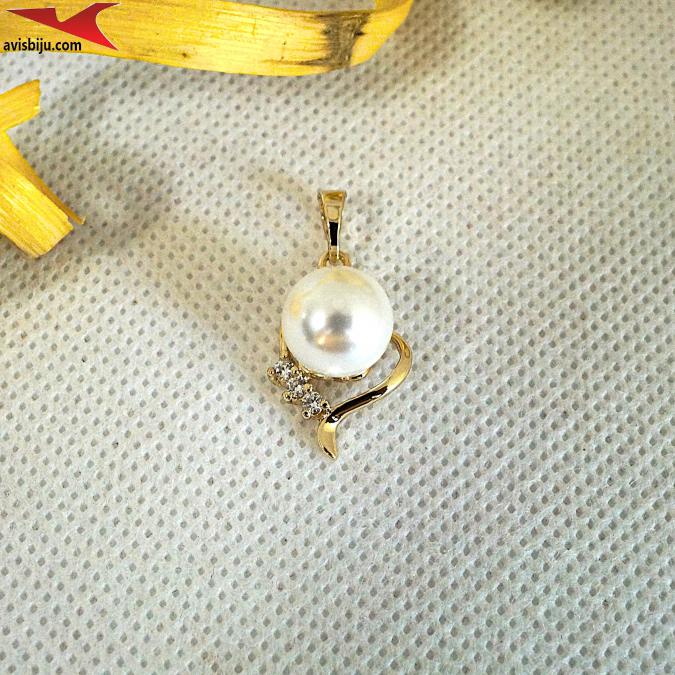 Висулка с 14К златно покритие и с цирконий