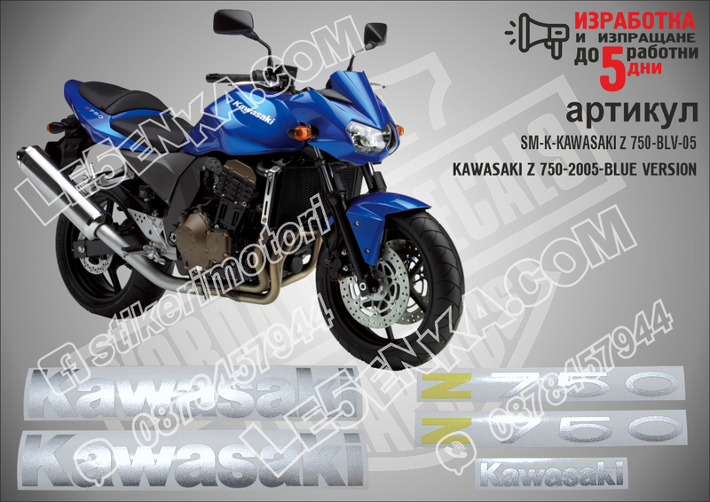 Kawasaki Z 750 - 2005 - Blue Version