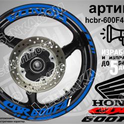 Honda CBR 600f4i Blue надписи и кантове за джанти