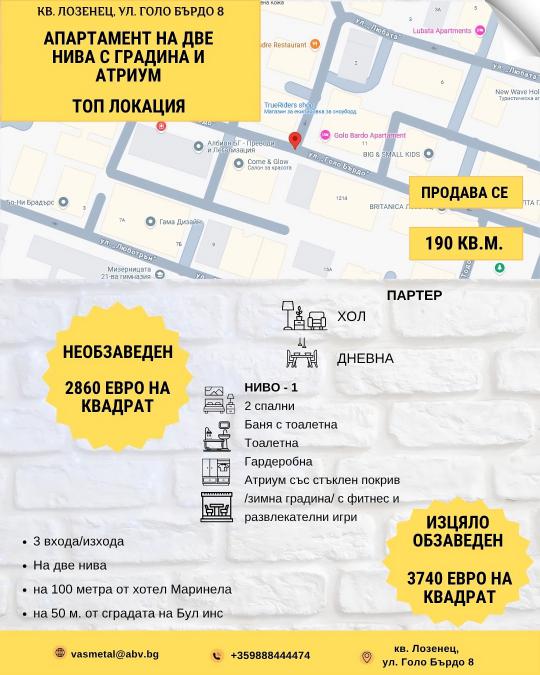 Продава се апартамент на две нива