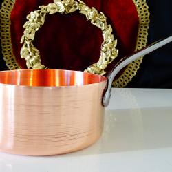 Медна тенджера 650 мл., чиста червена мед.