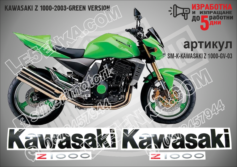 Kawasaki Z 1000-2003-green Version